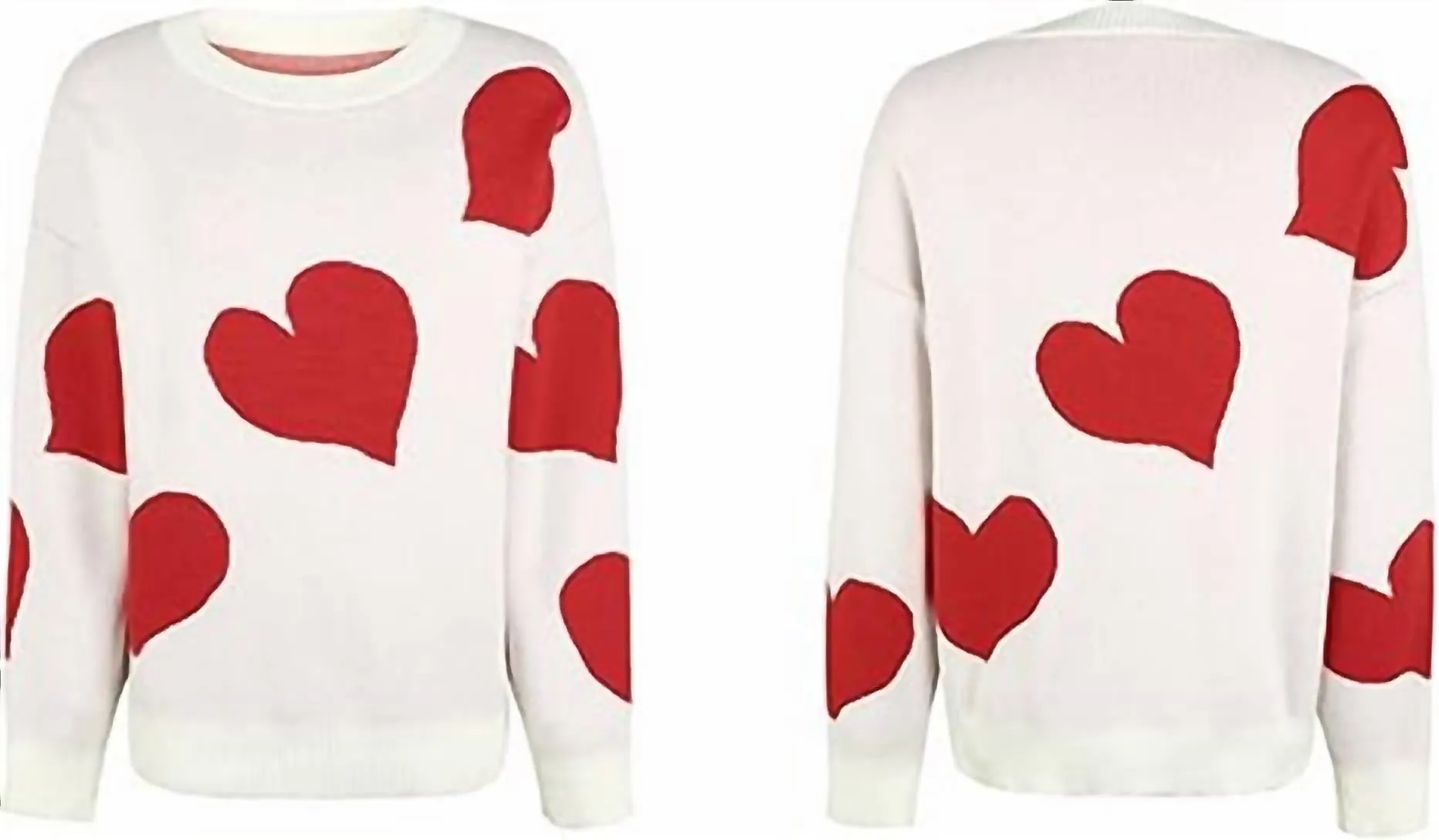 Valentine Heart Sweater In Pink