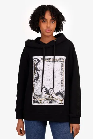 Versace Collection Black Printed Hoodie Size XS Mens