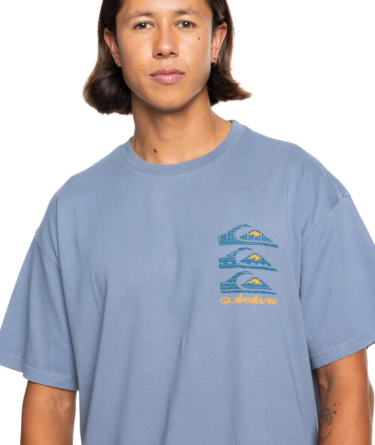 Vertical Logos T-Shirt in Flint Stone