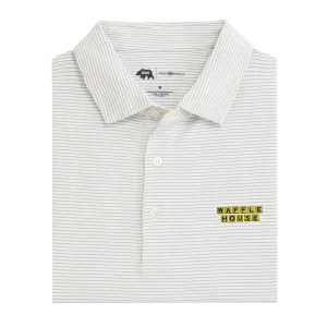 Waffle House Birdie Stripe Performance Polo - Mirage Grey