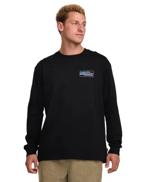 Walled Regular Long Sleeve T-Shirt in Black