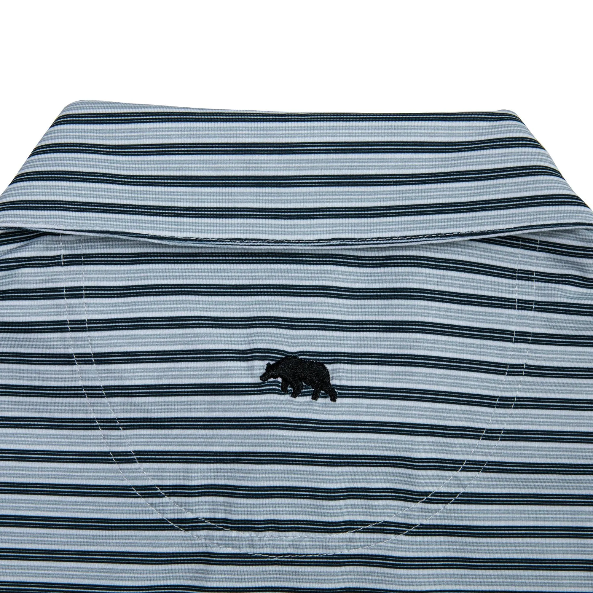 Wedge Stripe Performance Polo - Collegiate Blue