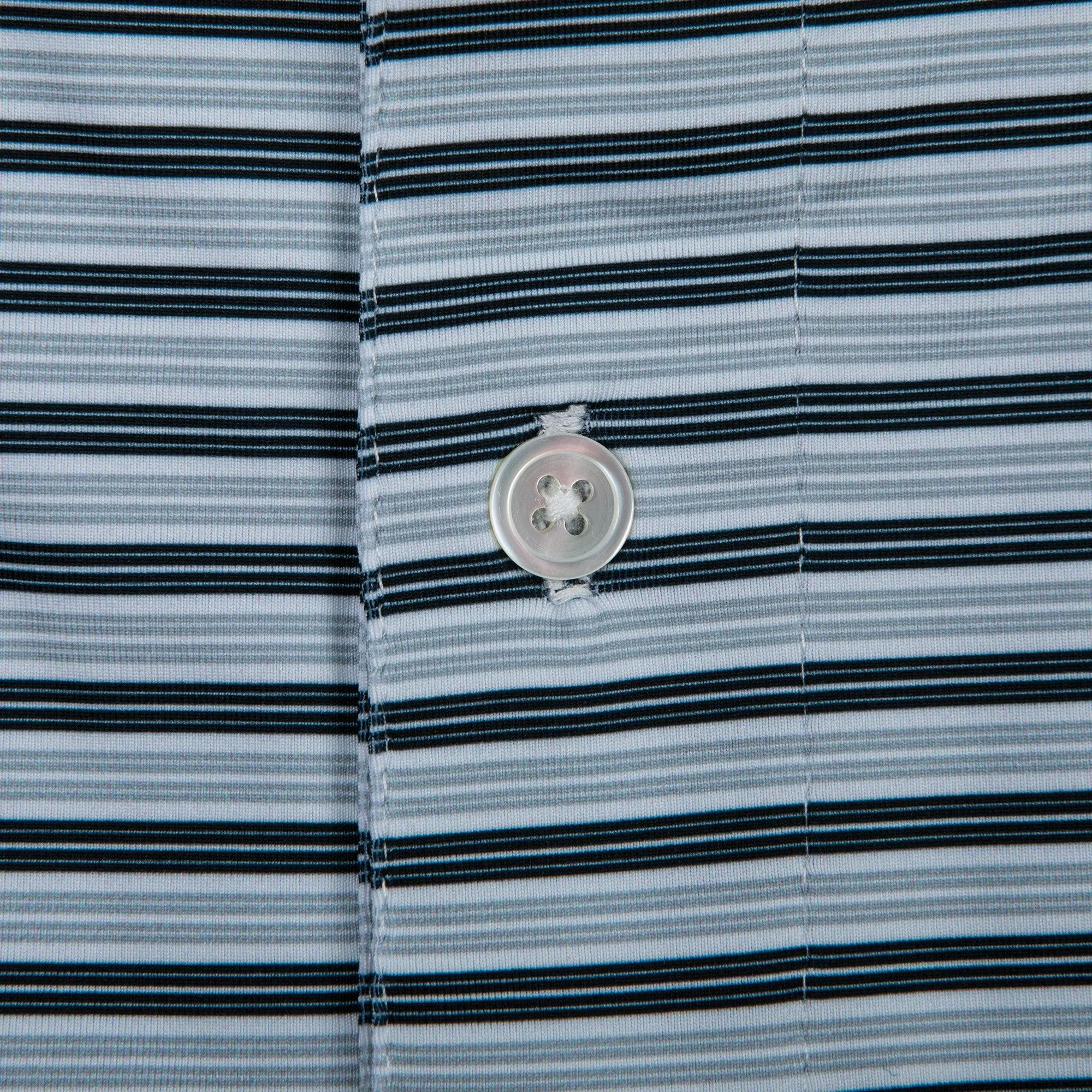Wedge Stripe Performance Polo - Collegiate Blue