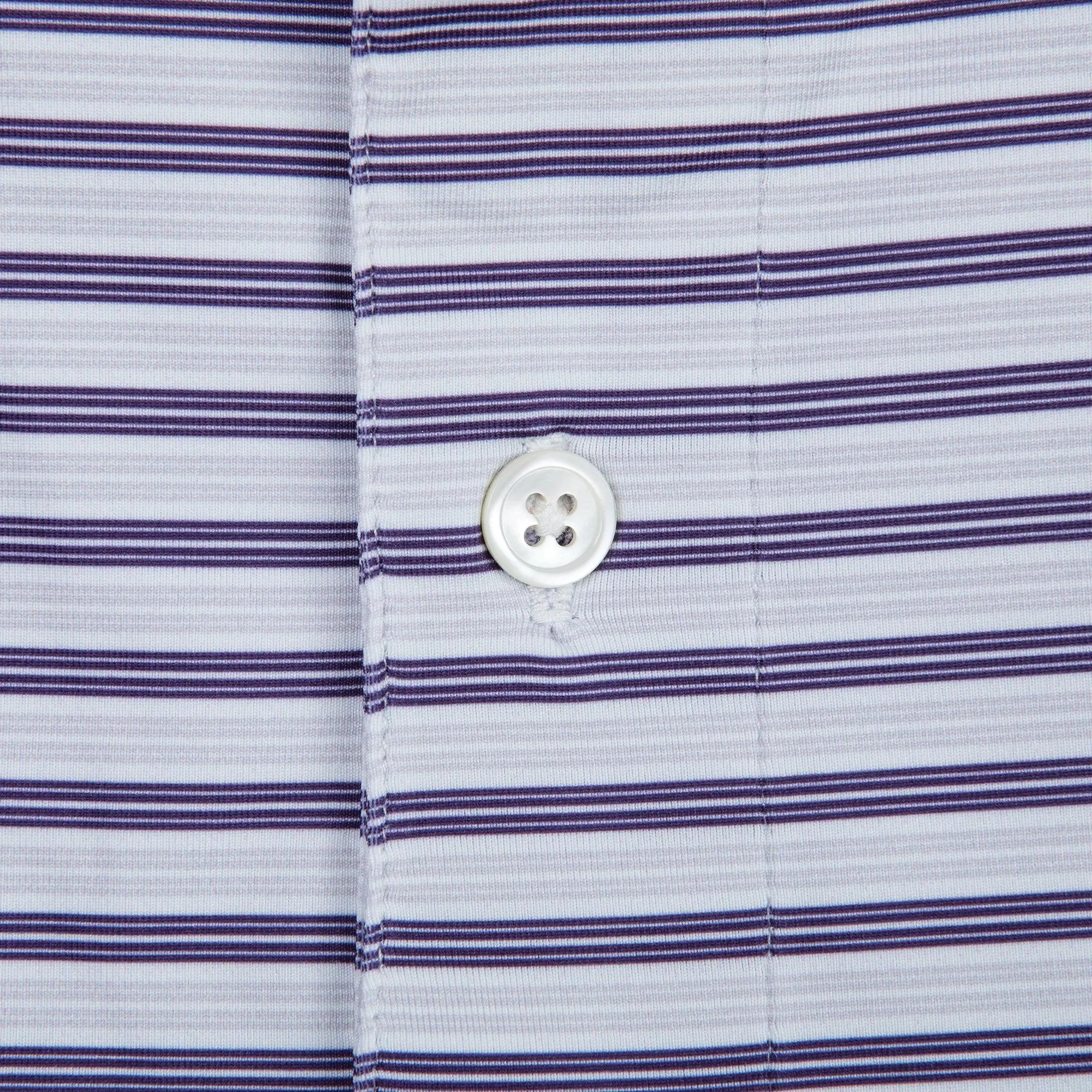 Wedge Stripe Performance Polo - Loganberry