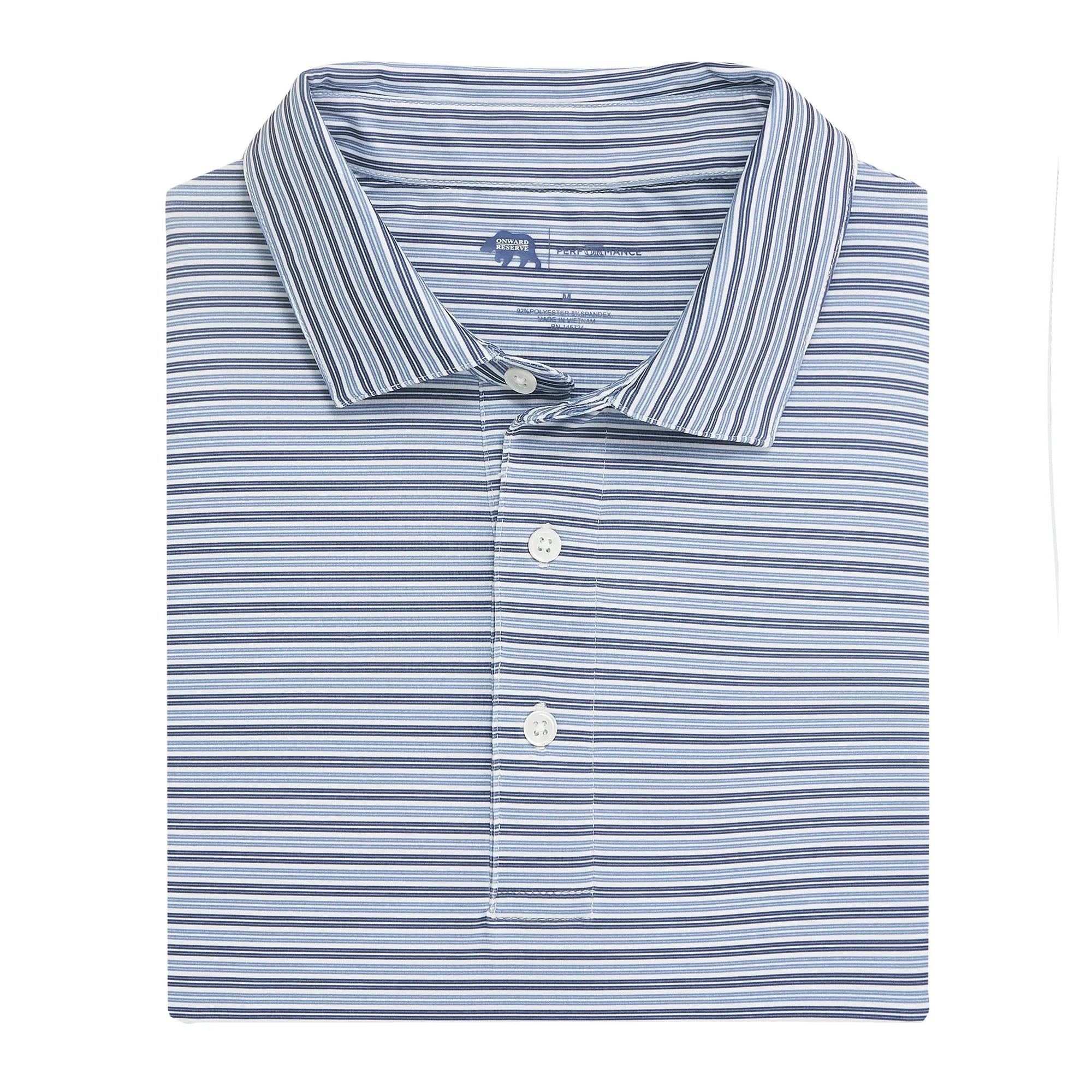 Wedge Stripe Performance Polo