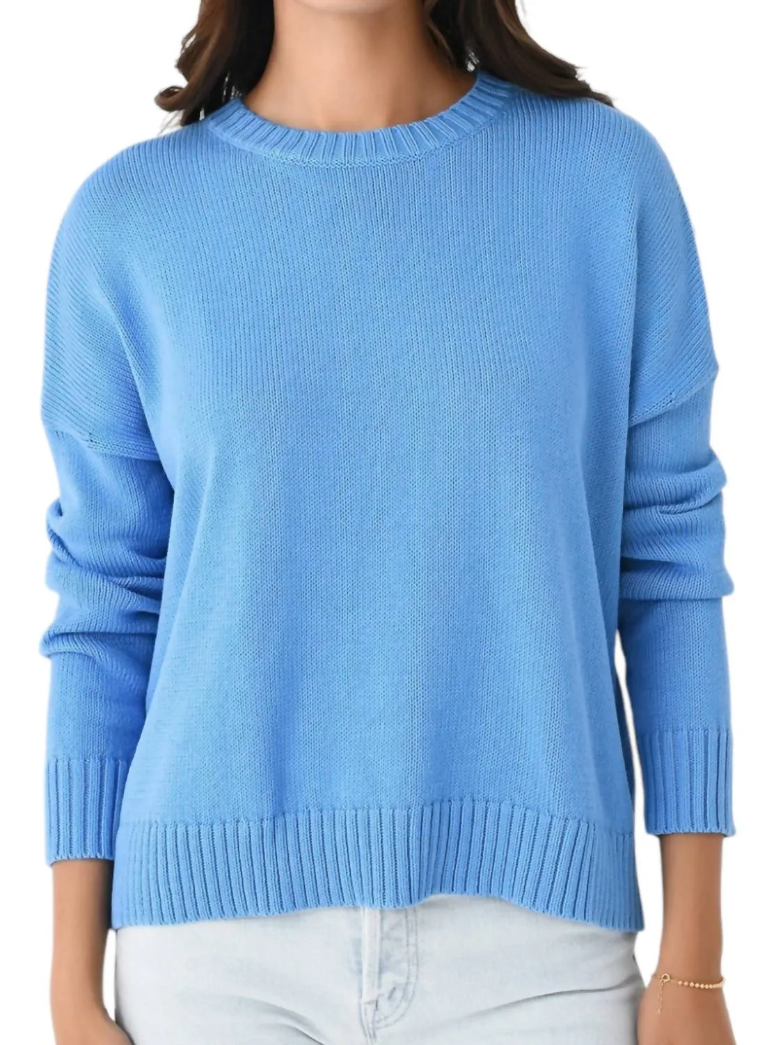 Wide Pullover In Sky Blue