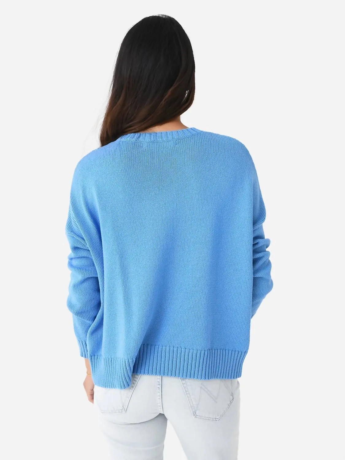 Wide Pullover In Sky Blue