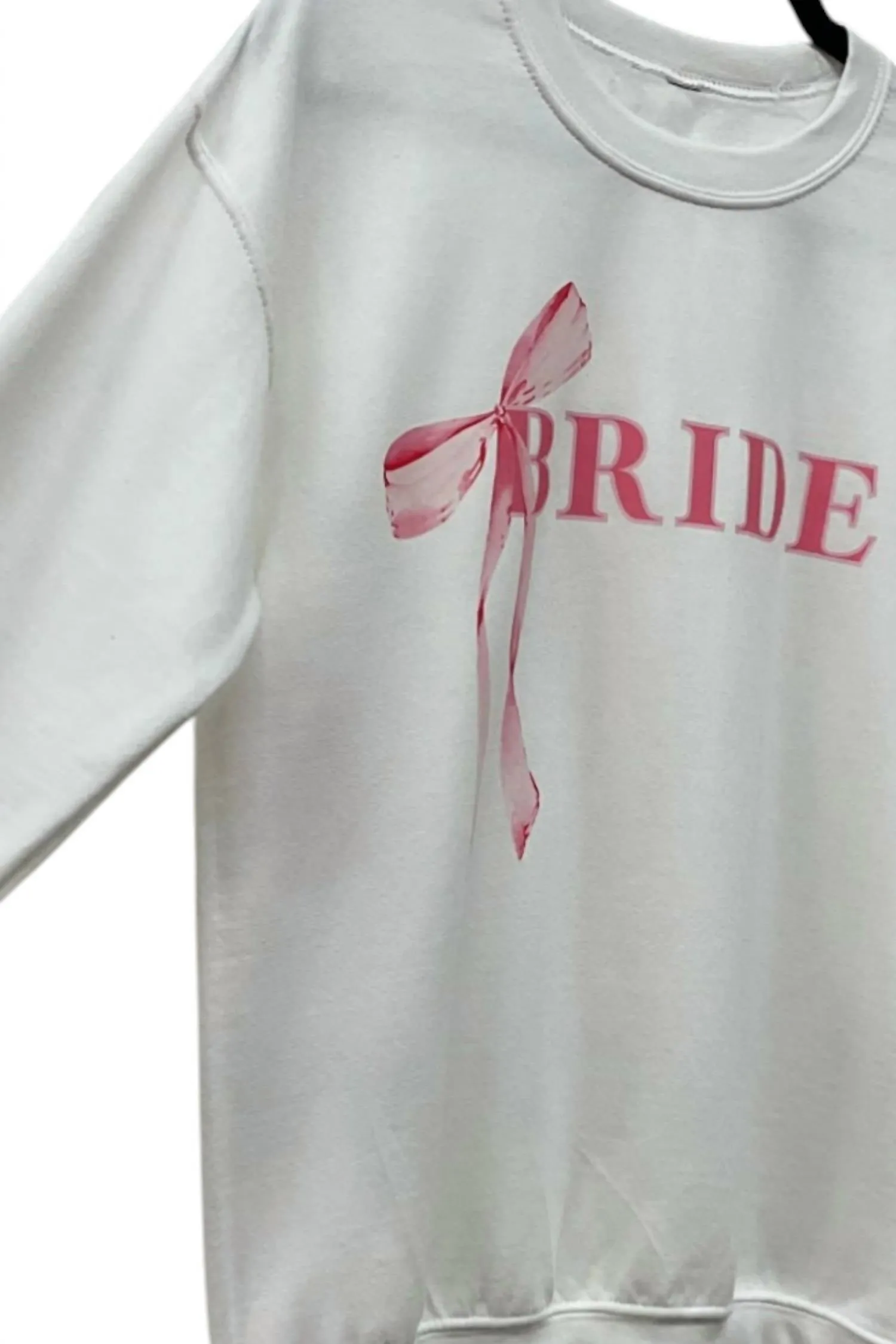 Women's Bride Bow Sweatshirt In White