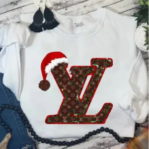 Women's Designer Santa Hat Sweatshirt In White