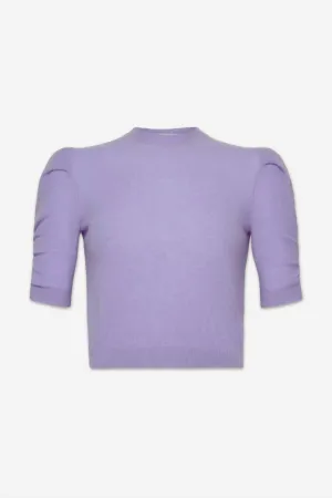 Women's Ruched Sleeve Sweater In Lilac