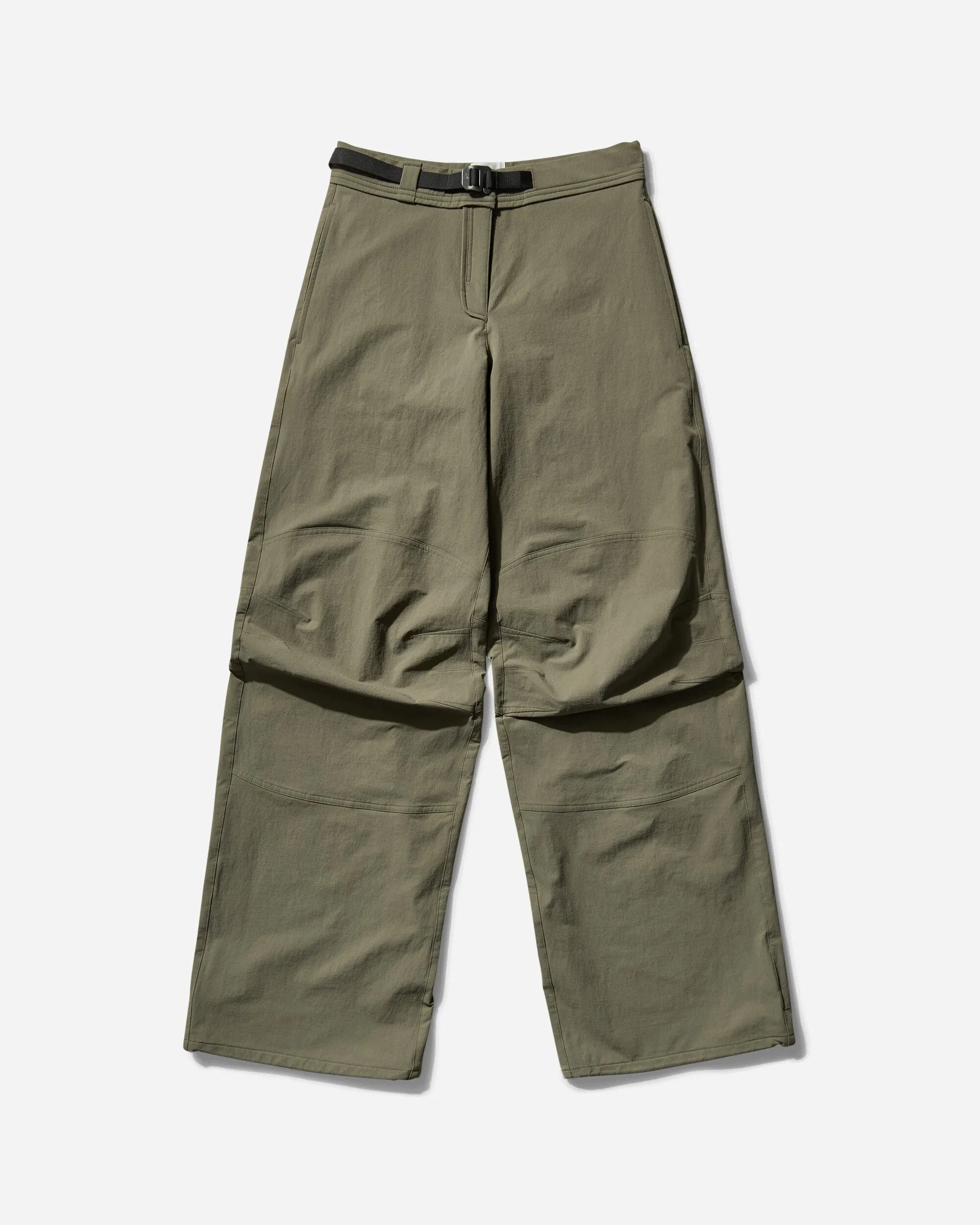 Women's Shaped Knee Trousers Dark Faded Green