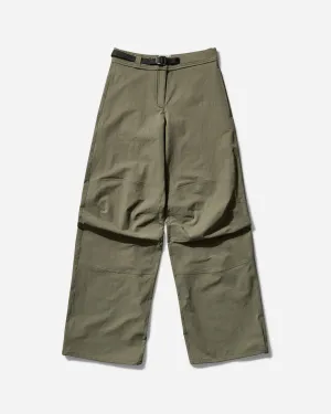 Women's Shaped Knee Trousers Dark Faded Green