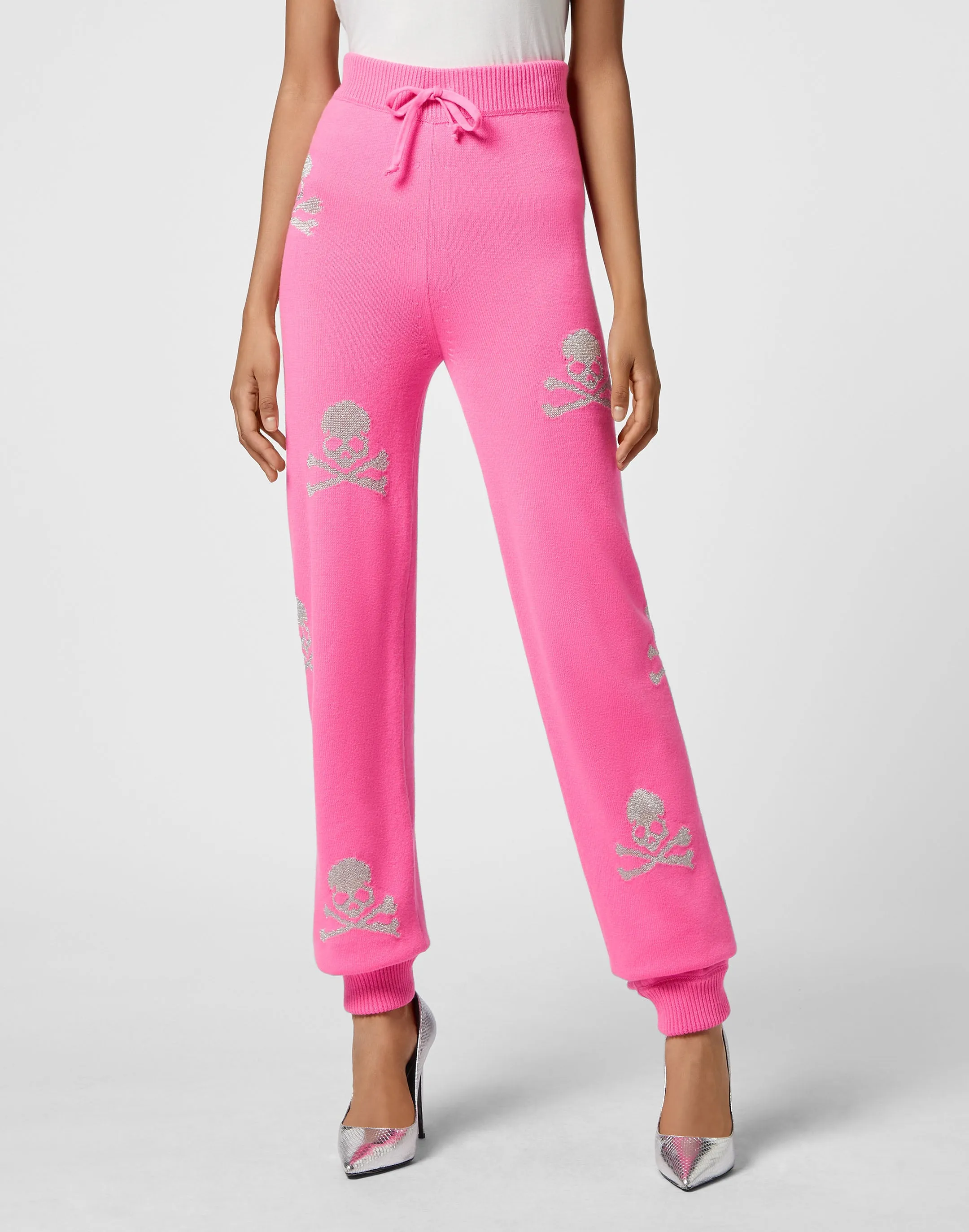Wool Blend Jogging Trousers Crystal Skull