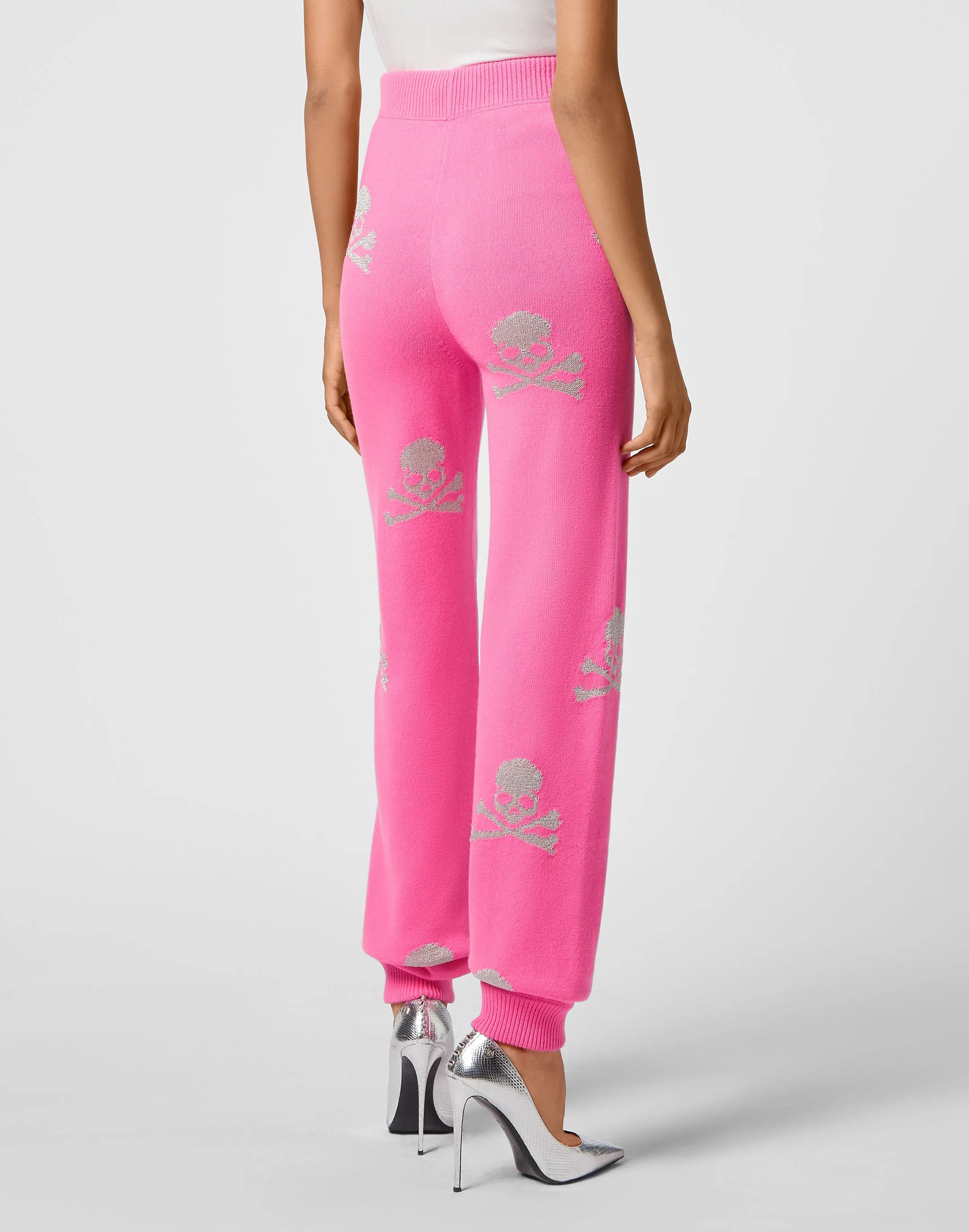 Wool Blend Jogging Trousers Crystal Skull