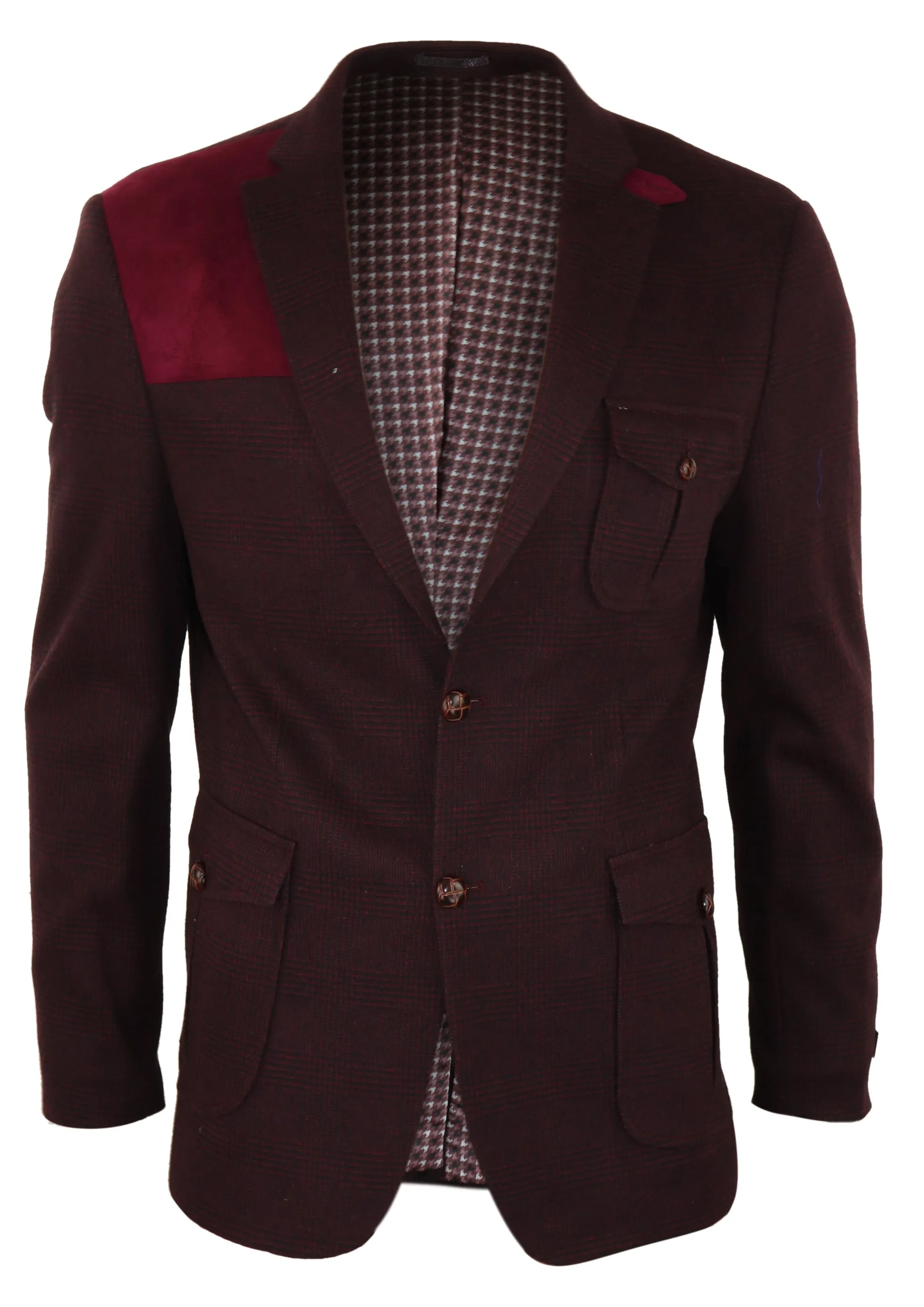 Wool Tweed Jacket Hunting Check