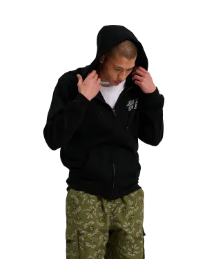 Wooten Duo Zip Hoodie in Black