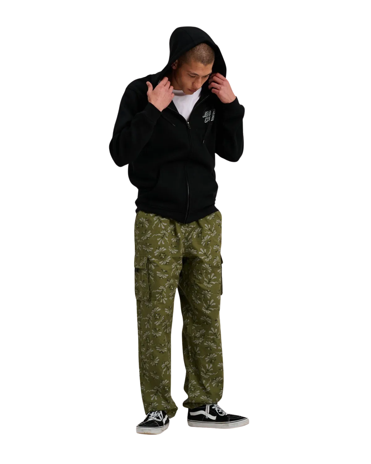 Wooten Duo Zip Hoodie in Black