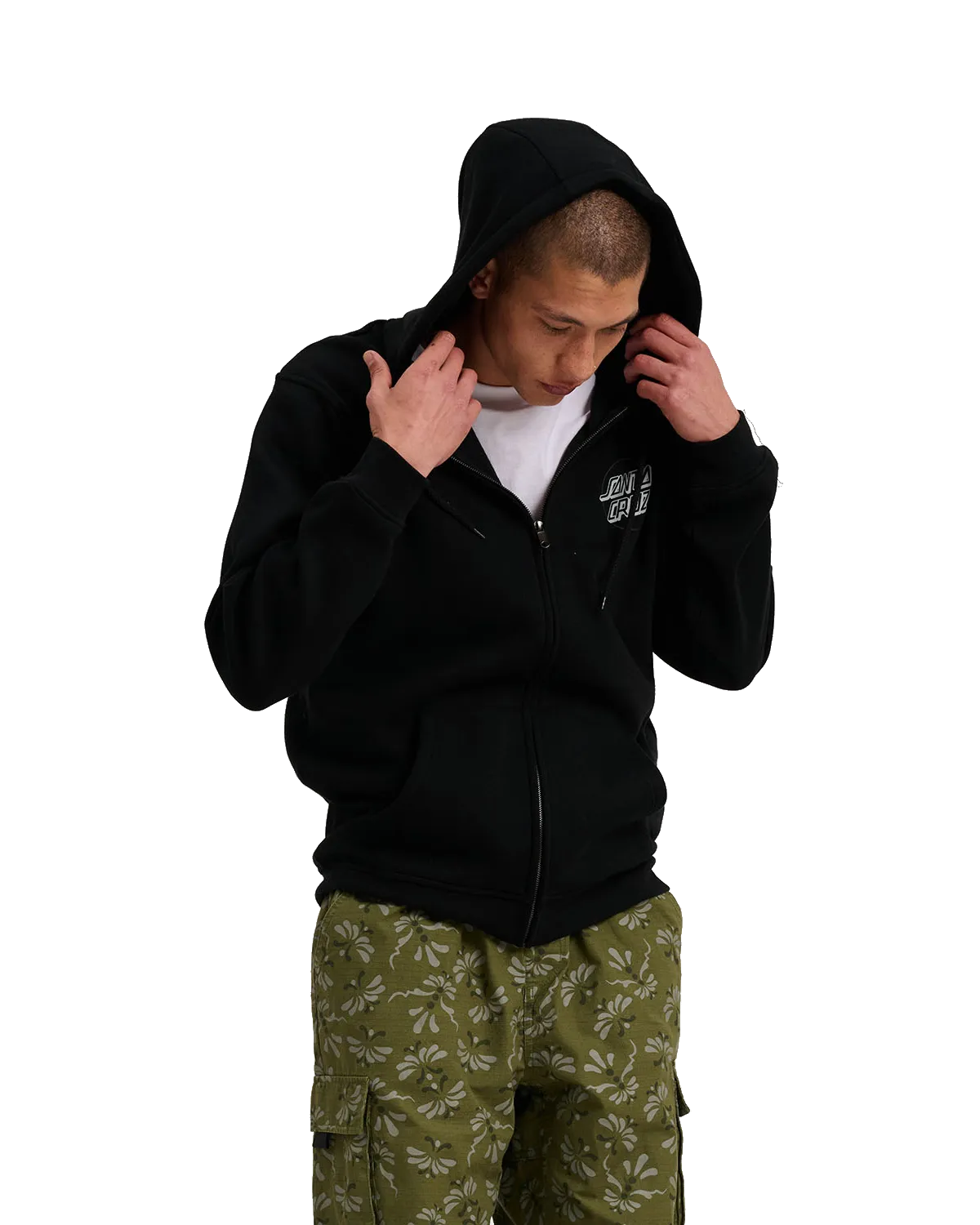 Wooten Duo Zip Hoodie in Black