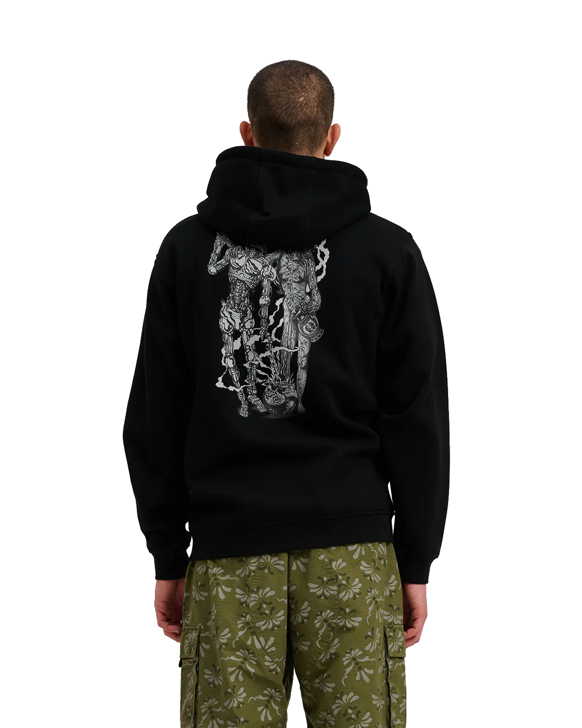 Wooten Duo Zip Hoodie in Black